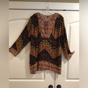 Bohemian Multicolor Patterned Women's Top